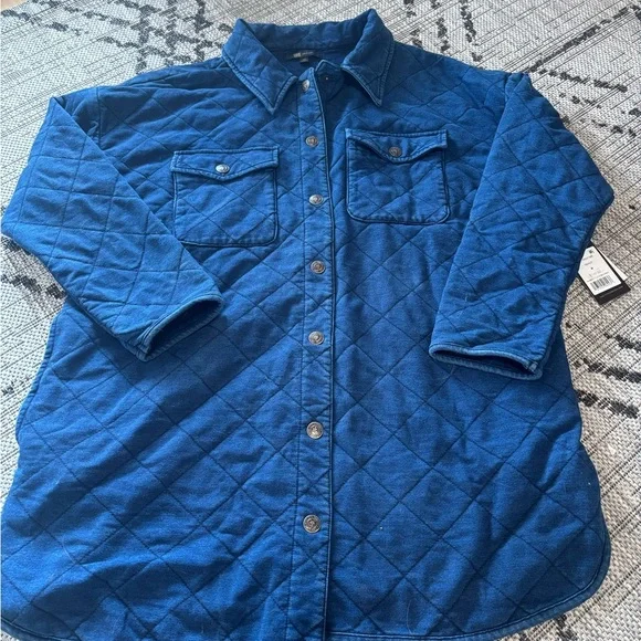 NWT Frye Denim Button Down Jacket - Shacket, Size Medium, Indigo - Picture 3 of 4